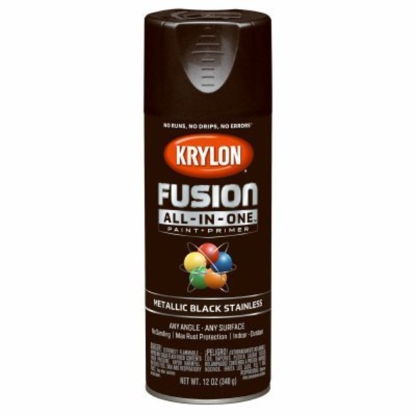 Krylon 12OZ BLK Met Paint K02790007